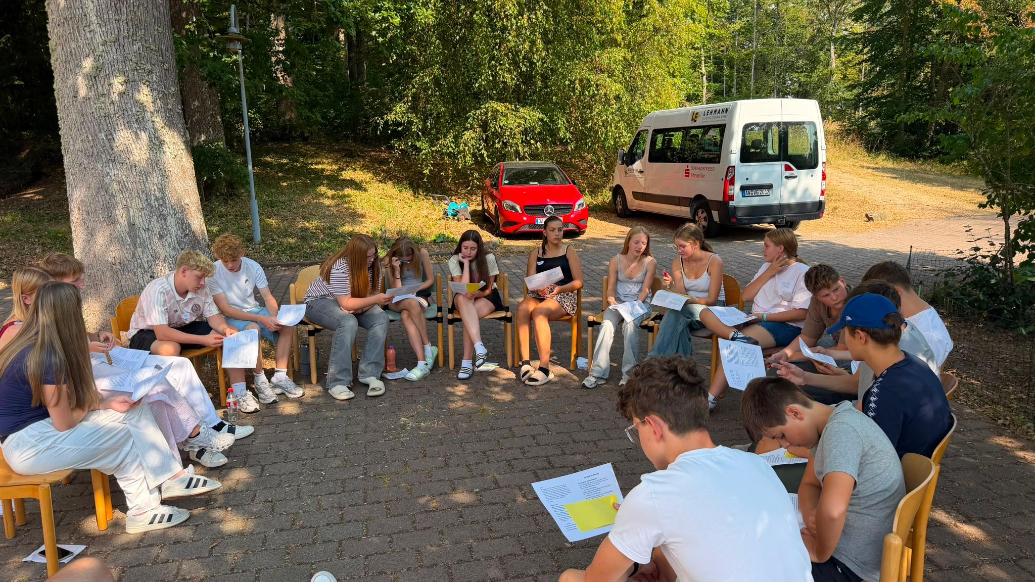 Austausch in der Gruppe beim Firmwochenende in Jünkerath