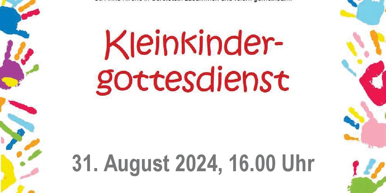 Kleinkinderkirche Plakat für August