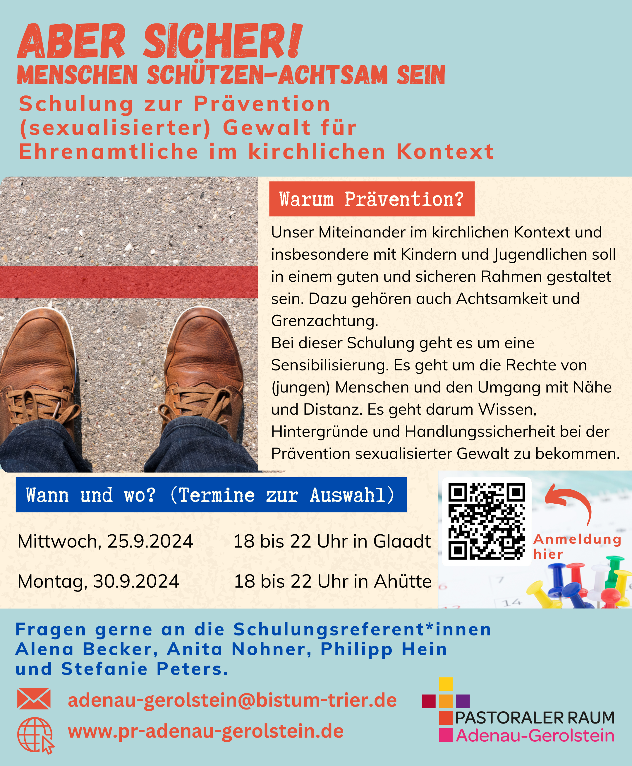 Präventionsschulungen Flyer